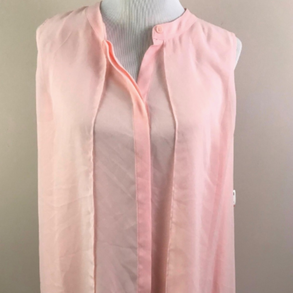 NEW Alfani Pink Sleeveless Hi-Lo Blouse Sz 14W